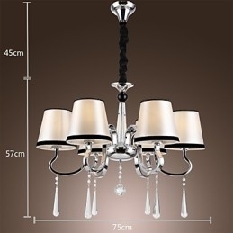 Moderne moderne traditionel klassisk rustik Lodge Vintage Island Chrome Metal Lysekrone Spisestue