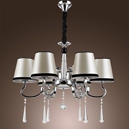 Moderne moderne traditionel klassisk rustik Lodge Vintage Island Chrome Metal Lysekrone Spisestue