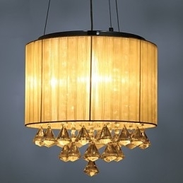 Elegant krystal pendel med 4 lys