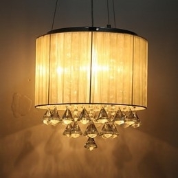 Elegant krystal pendel med 4 lys