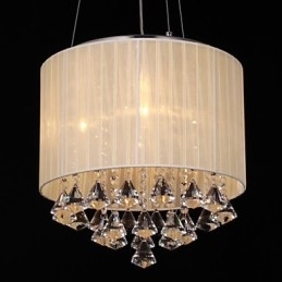 Elegant krystal pendel med 4 lys