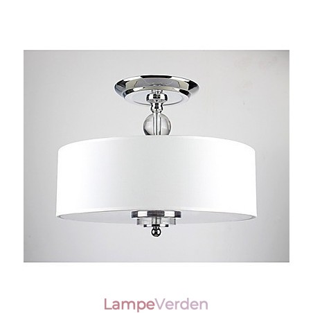 Elegant Krytal Flush Mount med 6 lys i cylinderskærm Elegant Krytal Flush Mount med 6 lys i cylinderskærm