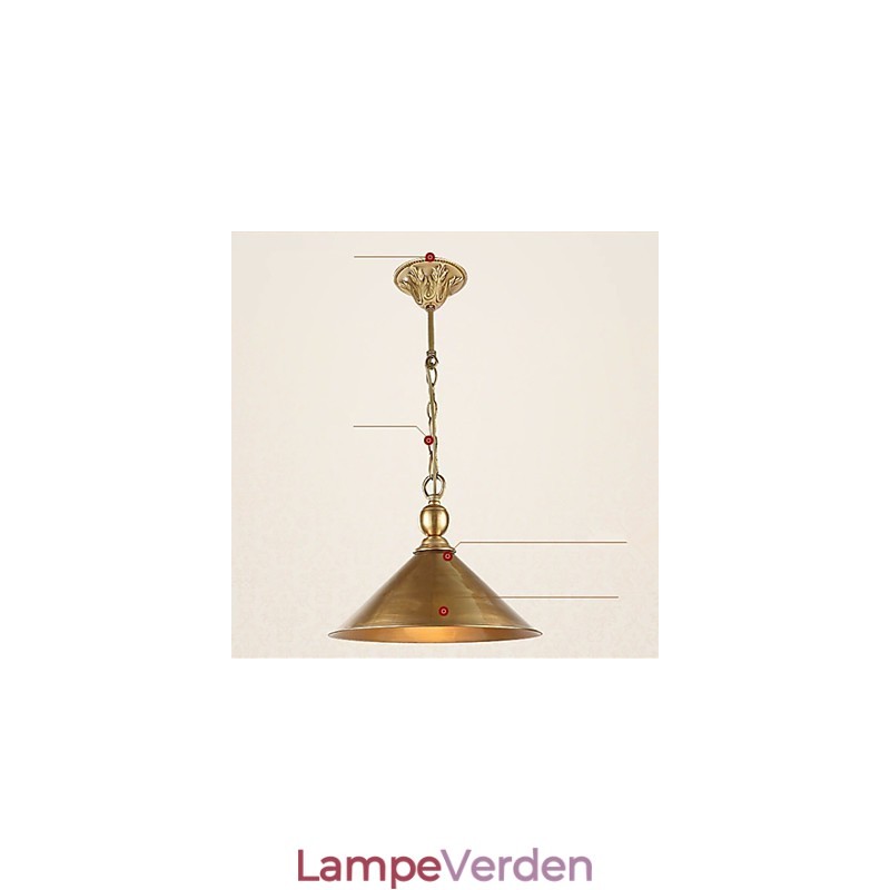 Pendel i ren messing i mini stil traditionel klassisk metal