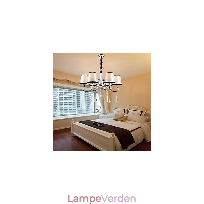 Moderne moderne traditionel klassisk rustik Lodge Vintage Island Chrome Metal Lysekrone Spisestue
