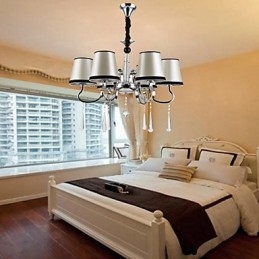 Moderne moderne traditionel klassisk rustik Lodge Vintage Island Chrome Metal Lysekrone Spisestue