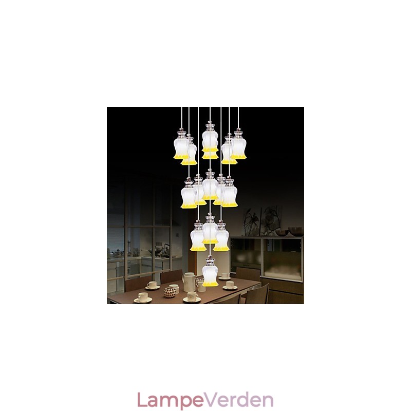 Restaurant 15 Head of Modern Simple Crystal Pendant Pendant