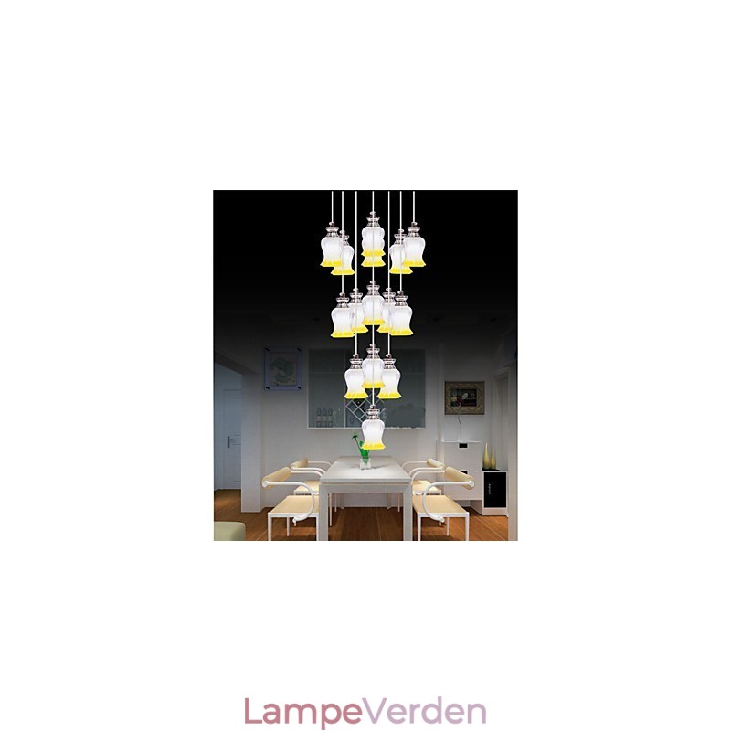 Restaurant 15 Head of Modern Simple Crystal Pendant Pendant