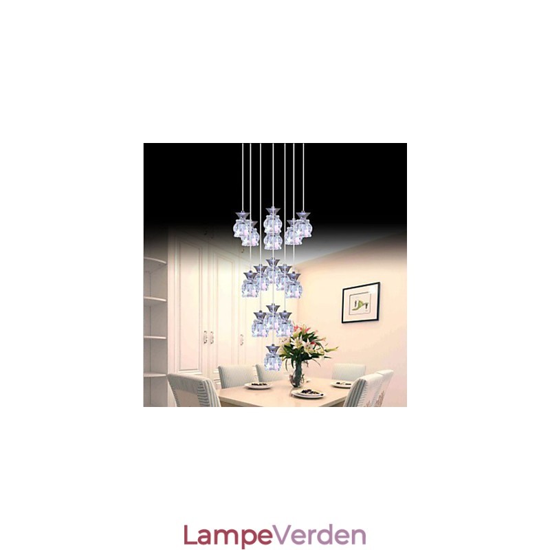 Restaurant 15 Head of Modern Simple Crystal Pendant Pendant