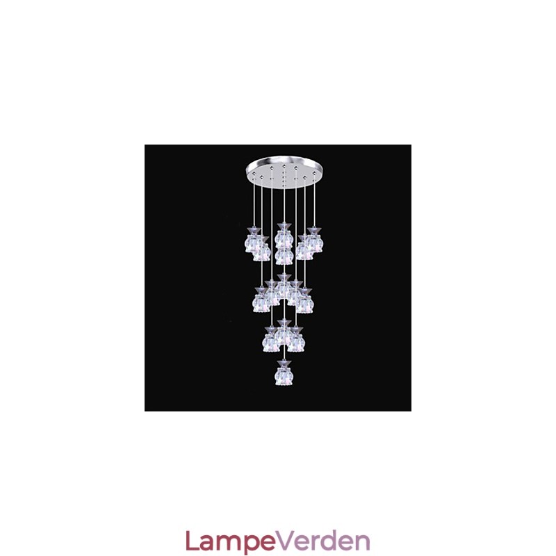 Restaurant 15 Head of Modern Simple Crystal Pendant Pendant