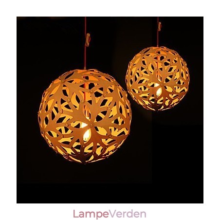 Lysekrone Mini Style Lanterne Træ Bambus