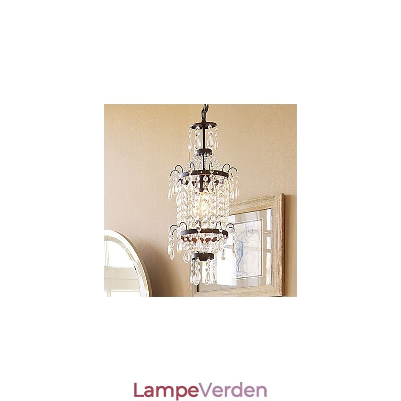 Pendent lys i krystal