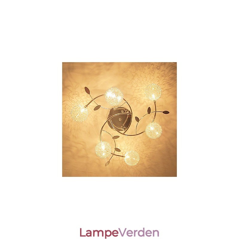 Moderne moderne krystal galvaniseret flush Mount