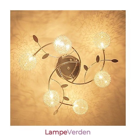 Moderne moderne krystal galvaniseret flush Mount