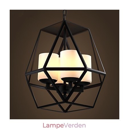 Top niveau Americange Vintage sort jernlampe Moderne Lysekrone Lysekrone 4 lys Top niveau Americange Vintage sort jernlampe Moderne Lysekrone Lysekrone 4 lys