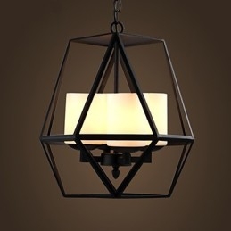 Top niveau Americange Vintage sort jernlampe Moderne Lysekrone Lysekrone 4 lys