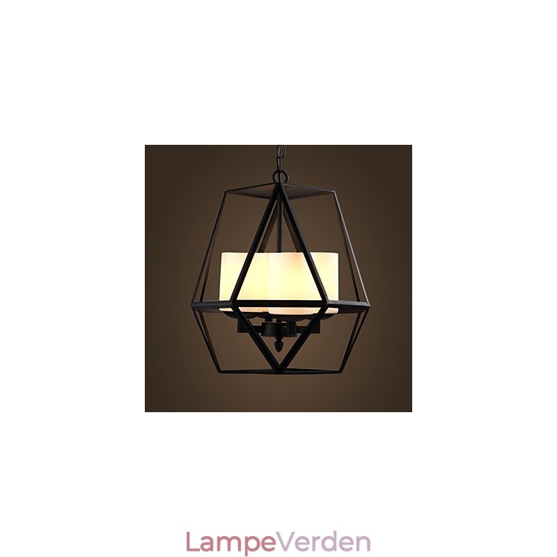 Top niveau Americange Vintage sort jernlampe Moderne Lysekrone Lysekrone 4 lys