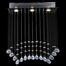 Traditionel klassisk krystal krom metal flush Mount