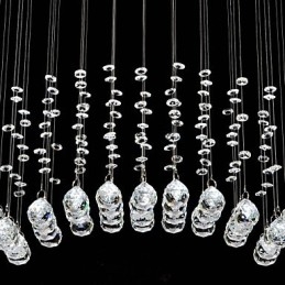 Traditionel klassisk krystal krom metal flush Mount