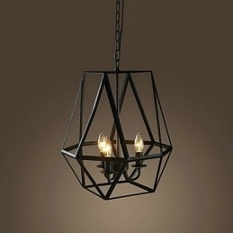 Country Mini Style Painting Metal Pendel Light