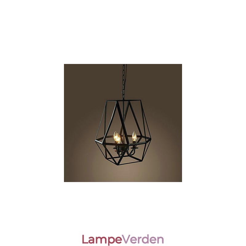 Country Mini Style Painting Metal Pendel Light