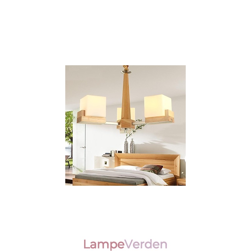 Eg Pendel Tre lys Eg og glas
