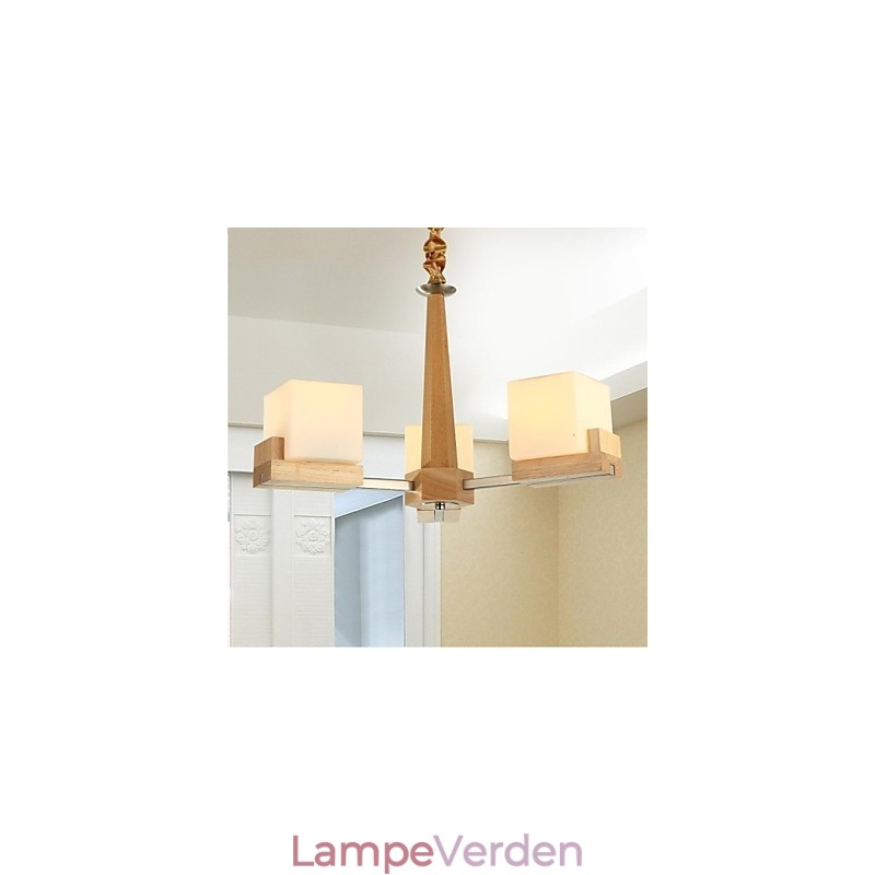 Eg Pendel Tre lys Eg og glas