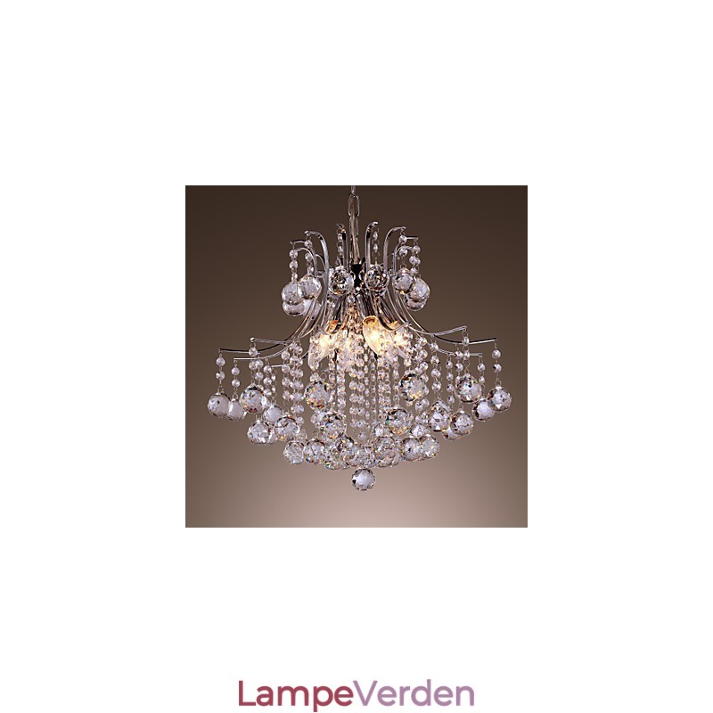 Moderne moderne krystal mini stil galvaniseret metal pendellampe