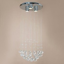 Moderne 3 lys flush Mount med krystal perler