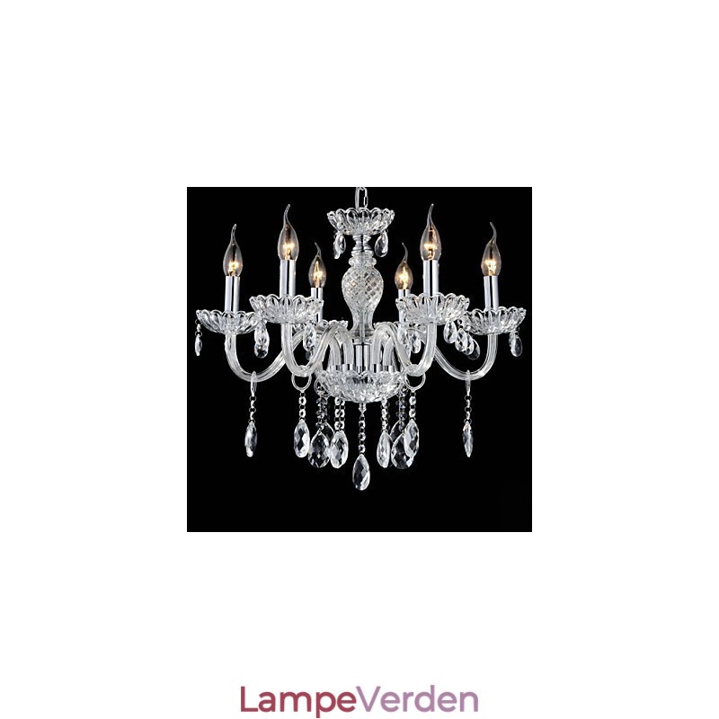 6 Lys Paladsets stil Glaslysekrone med stearinlys