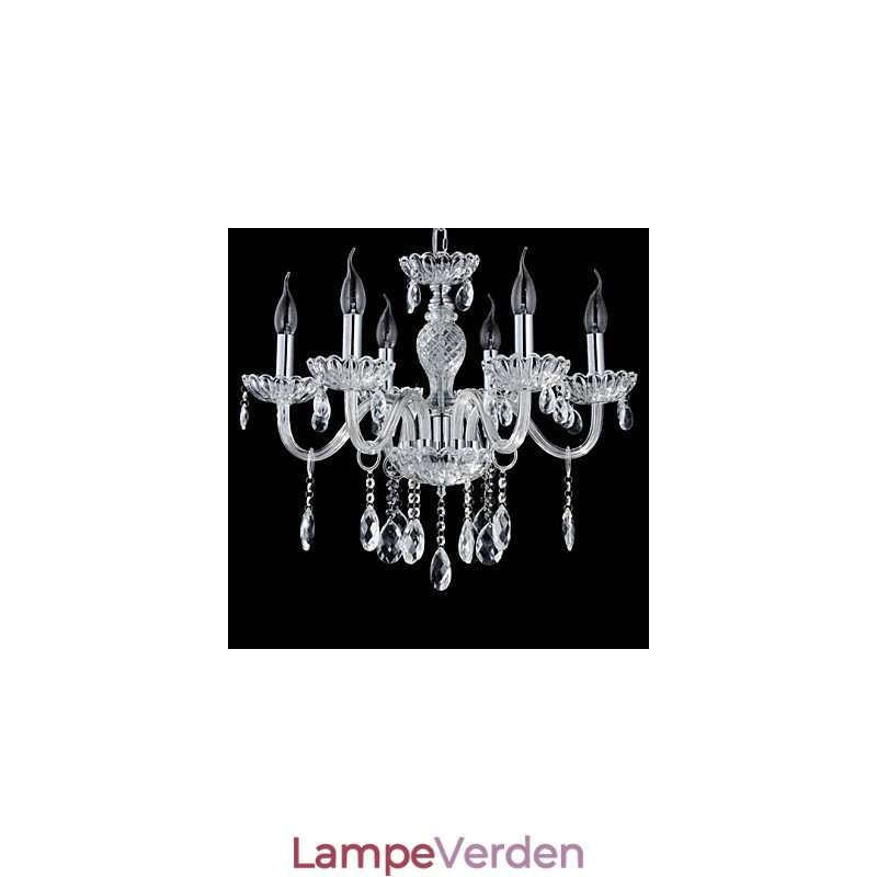 6 Lys Paladsets stil Glaslysekrone med stearinlys