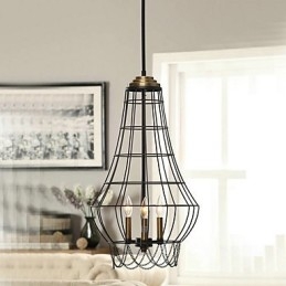 Country Mini Style Painting Metal Pendel Light