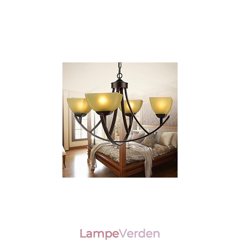 Lysekrone 4 lys Traditionel klassisk vintage metal