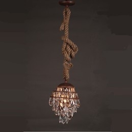 Retro lounge Hamp Industrial Wind Imitation Crystal Chandelier