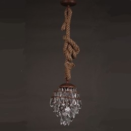 Retro lounge Hamp Industrial Wind Imitation Crystal Chandelier