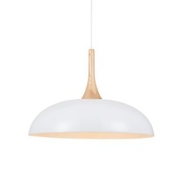 Mini kunstnerisk pendel 1 lys moderne enkelhed sort hvid finish aluminium & træ droplight