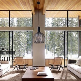 Moderne moderne lanternekrystal, elektrobelagt pendel i ministil