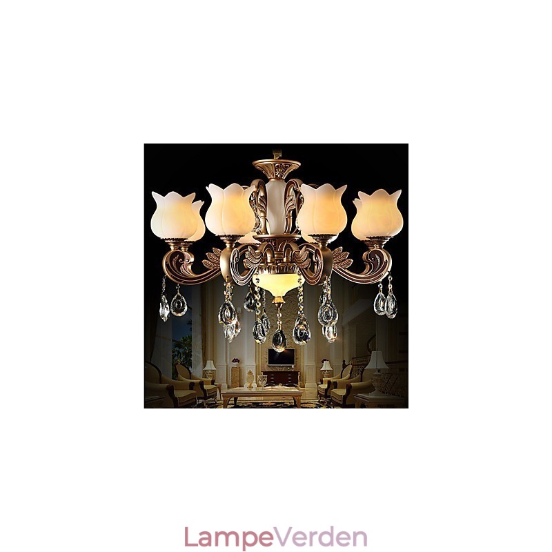 Europæisk Crystal Pendel og luksuriøs lampe