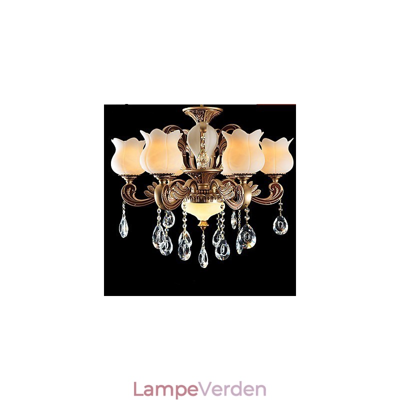 Europæisk Crystal Pendel og luksuriøs lampe