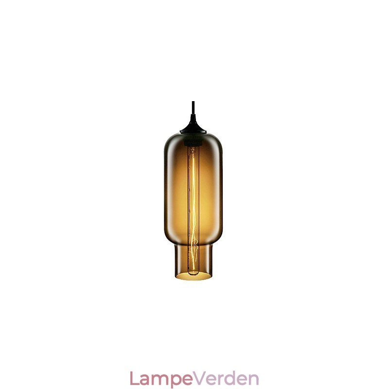 70W moderne glaspendel i brunt bobledesign