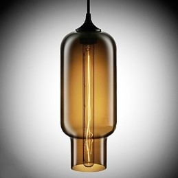 70W moderne glaspendel i brunt bobledesign