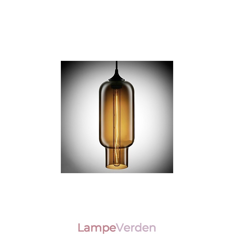 70W moderne glaspendel i brunt bobledesign