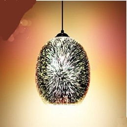 Enkelt bord 3D Glas Creative Pendant