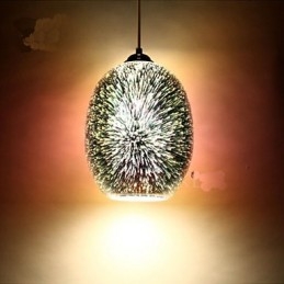 Enkelt bord 3D Glas Creative Pendant