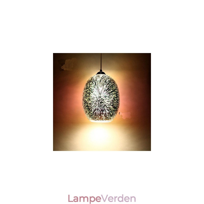 Enkelt bord 3D Glas Creative Pendant