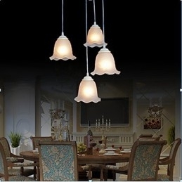 Pendel Fire Lys Hvid European Retro Classic