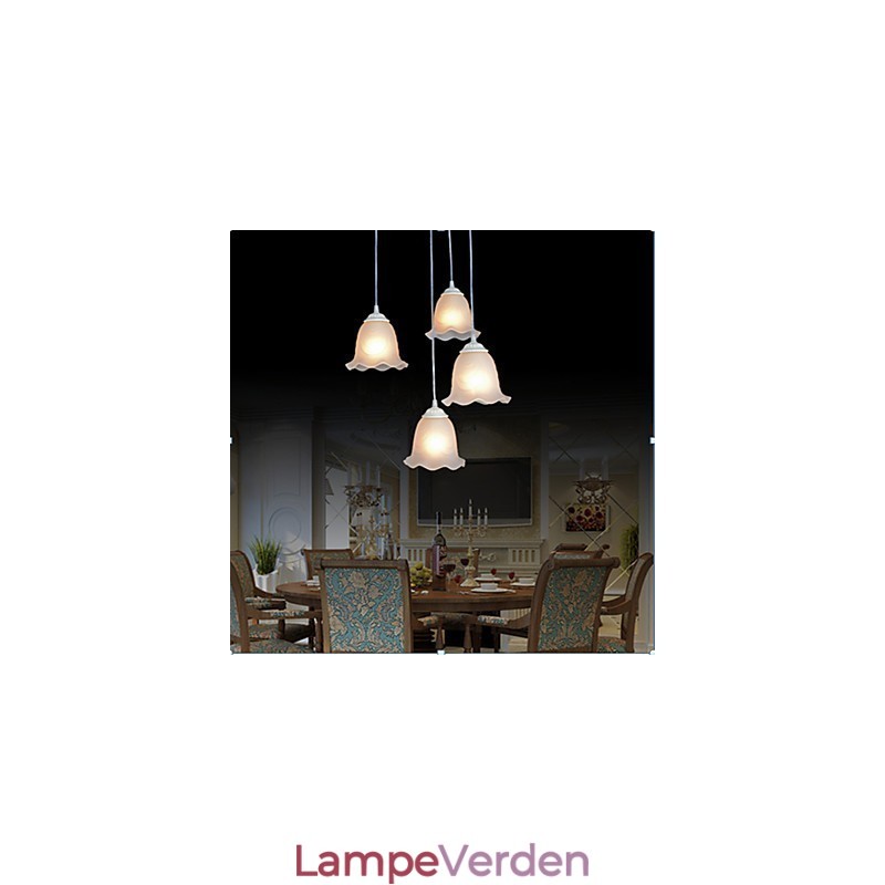 Pendel Fire Lys Hvid European Retro Classic