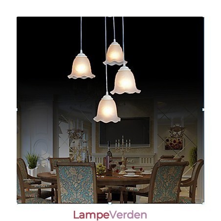 Pendel Fire Lys Hvid European Retro Classic Pendel Fire Lys Hvid European Retro Classic