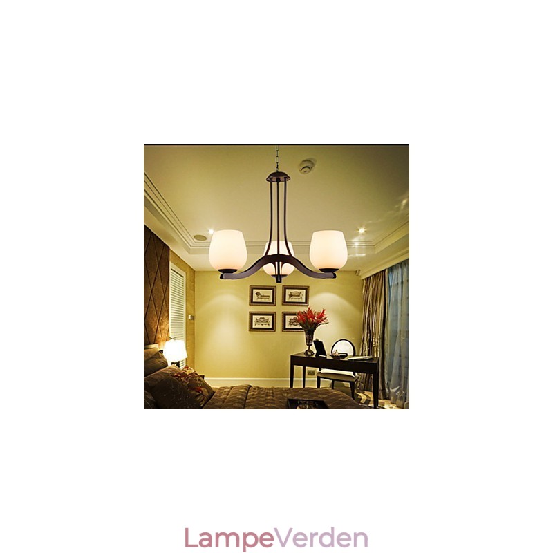 Traditionel Klassisk Retro Mini Stil Maleri Metal Lysekrone