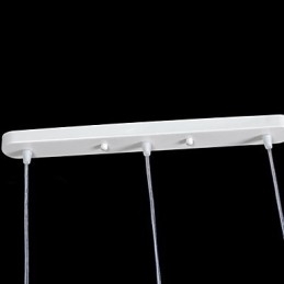 Hvidt vedhæng med tre lys mønster glasskærm håndforgyldt europæisk retro klassisk