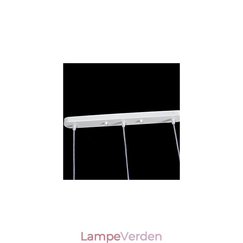 Hvidt vedhæng med tre lys mønster glasskærm håndforgyldt europæisk retro klassisk